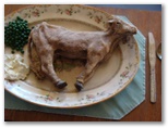 vegetarian cow sculpture